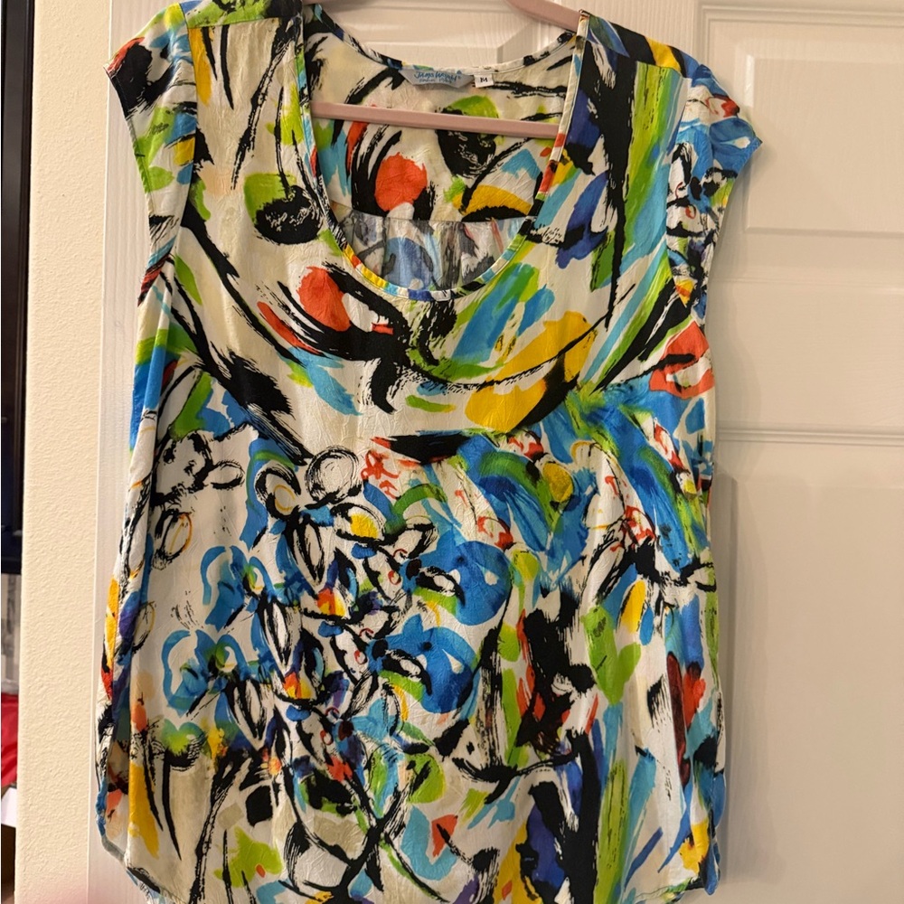 VTG Jams World Colorful Abstract Women's top